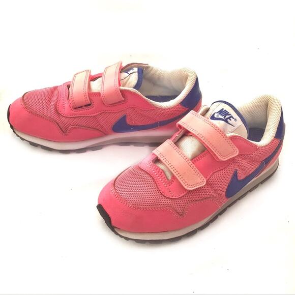 Nike Other - Nike Sneakers Sz 3 Girl’s Tennis Shoes Pink, Blue, White Hook and Loop Close